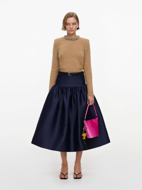 Brown Beaded Trim Knit Jumper