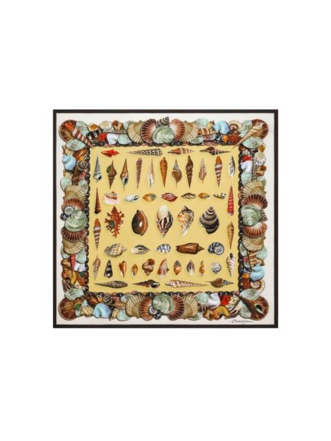 shell-print silk scarf