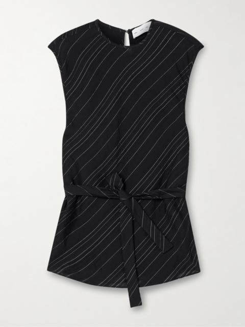 Trina Belted Striped Voile Top