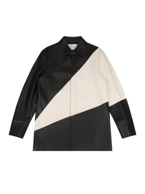 LEATHER BLOCK SHIRT MAGPIE