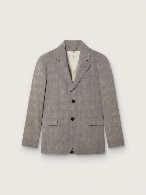 Men's jacket in gray Prince of Wales check wool