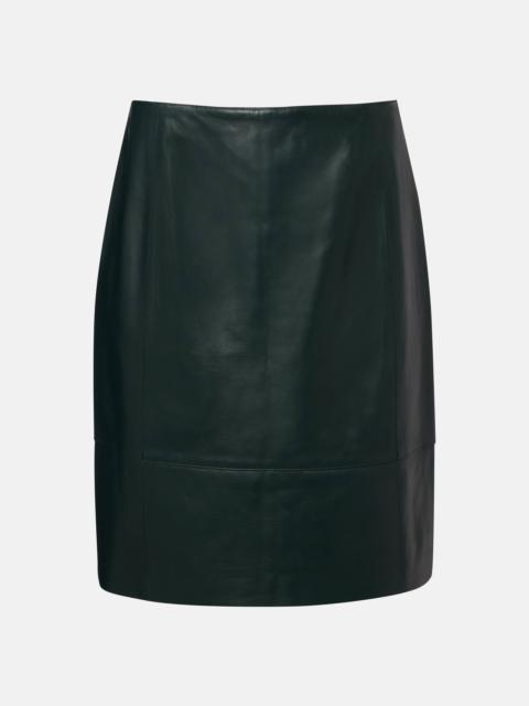 Leather pencil skirt