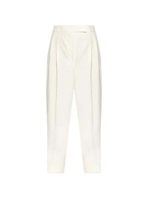 pleated cuffed trousers