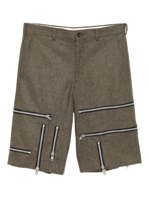 zip-detail shorts