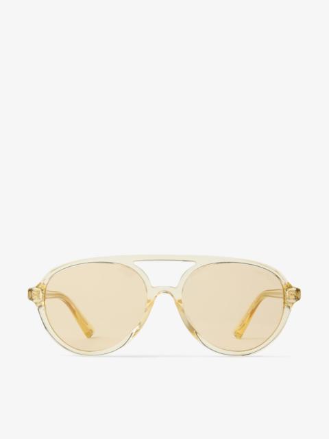 Vira
Transparent Yellow Aviator Sunglasses