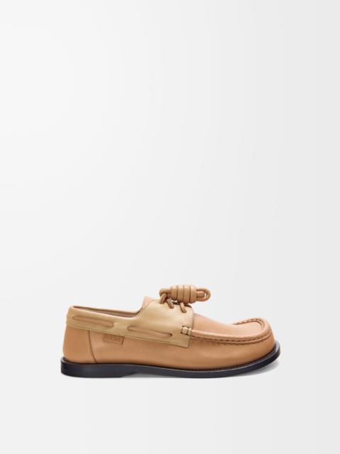 Campo boat shoe in soft calfskin