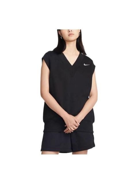 (WMNS) Nike Sportswear Phoenix Fleece Oversized Vest 'Black' DQ6760-010
