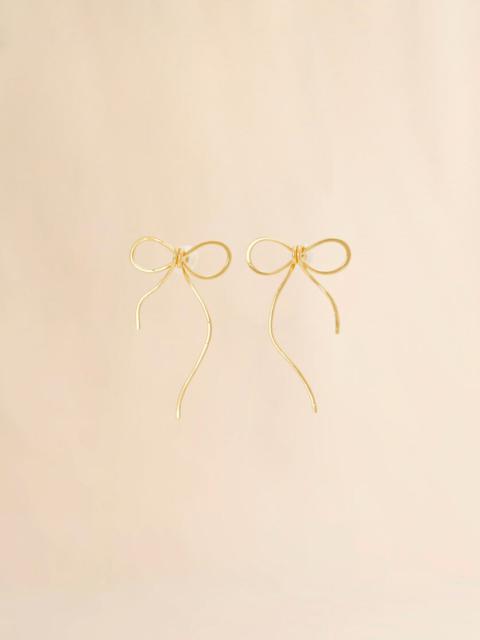 GOLDEN BOW STUD EARRINGS