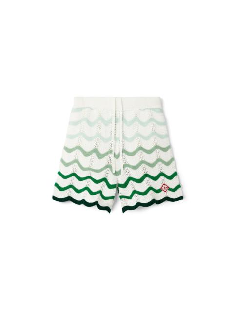 Wavy Gradient Crochet Shorts | Casablanca Paris
