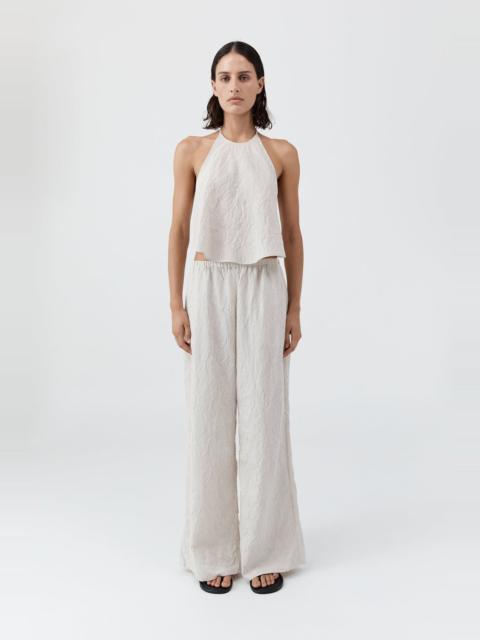 Crushed Halter Top - Petite Pinstripe