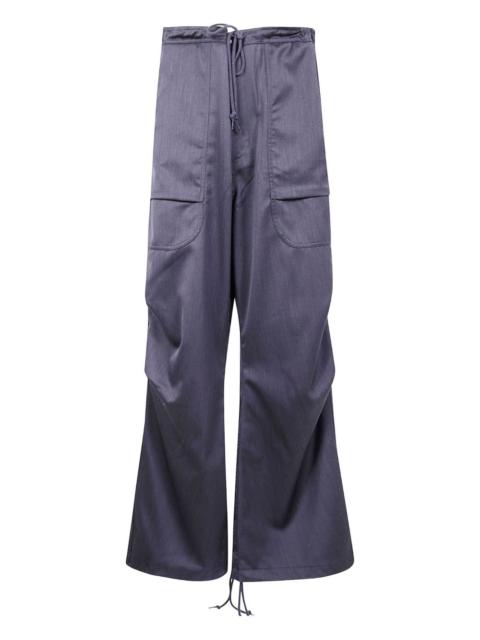 drawstring cargo-pocket trousers