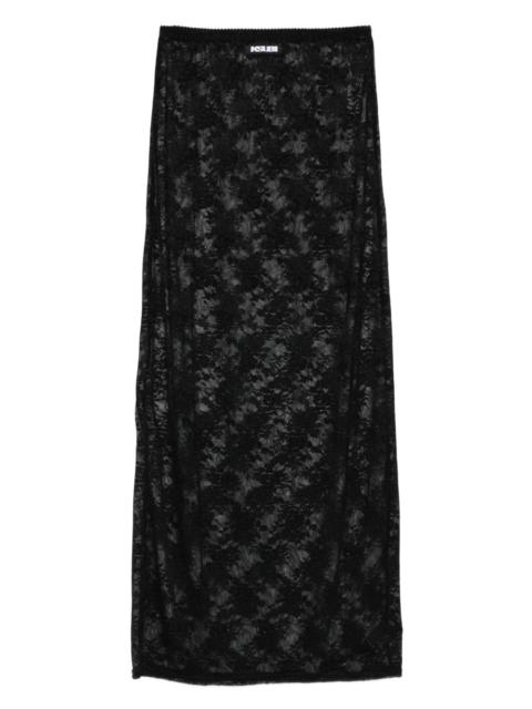 Veneda lace slip midi skirt