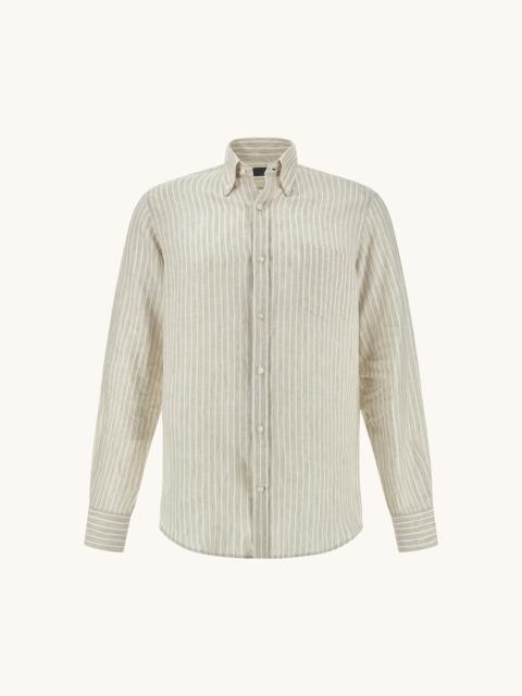 SOFFIO LINEN SHIRT WITH STRIPED PATTERN