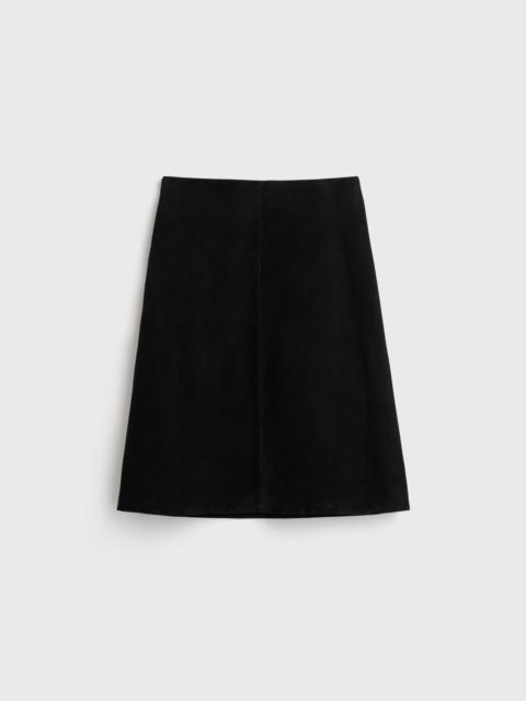 Suede skirt black