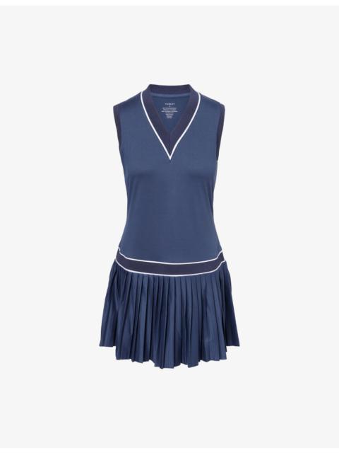 Jouri Court Pleated Woven Mini Dress