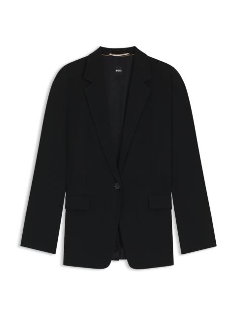 REGULAR-FIT JACKET IN CREASE-RESISTANT CREPE