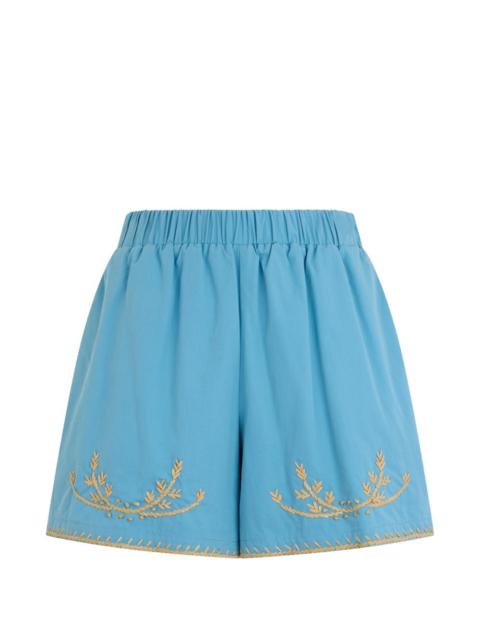 embroidered-detail shorts