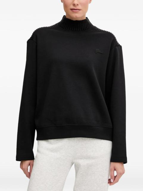 knitted high-neck sweatshirt