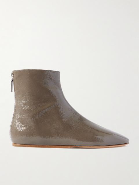 Luna Glossed-leather Ankle Boots