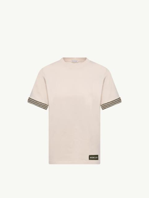Crochet-Trimmed Cotton Logo T-Shirt