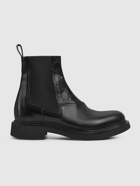 Men's ankle boot with GG detail
