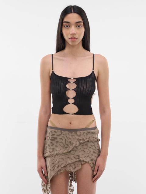 Onyx Sheer String Tank Top