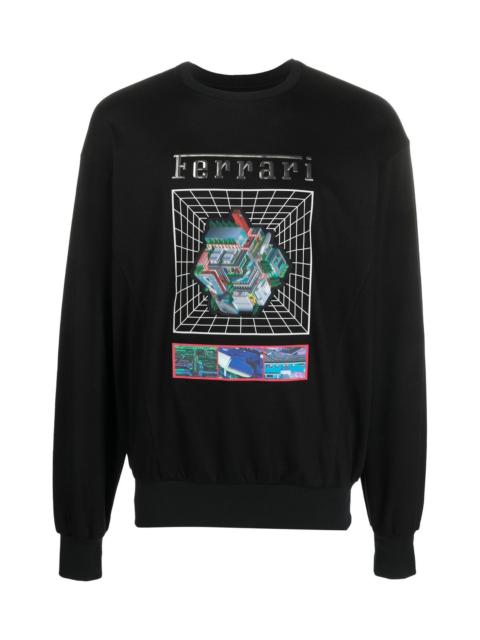 GRAPHIC-PRINT COTTON SWEATSHIRT