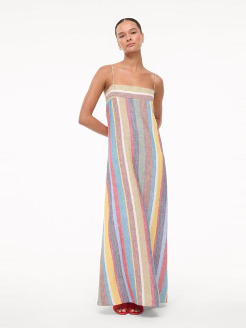 STAUD LAURA LINEN DRESS MARKET STRIPE