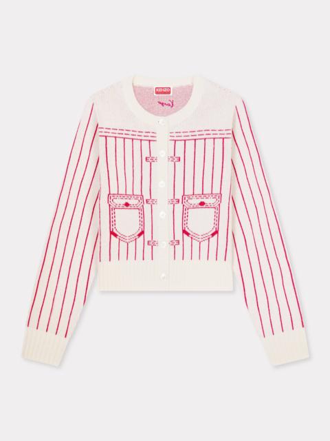 'KENZO Trompe l'œil' cardigan in wool cotton