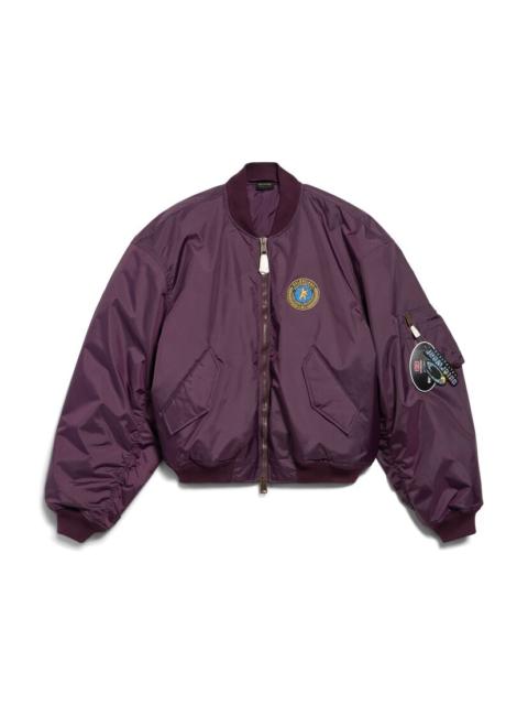Bomber Jacket Large Fit in Dark Purple