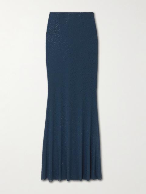 Elivera Crystal-embellished Stretch-tulle Maxi Skirt