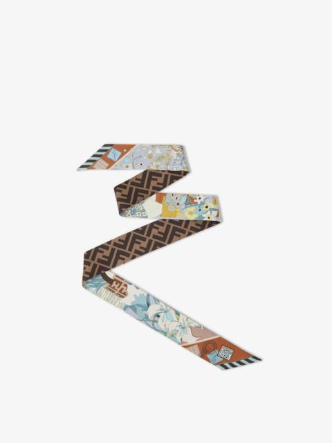 Wrappy Blue silk bandeau