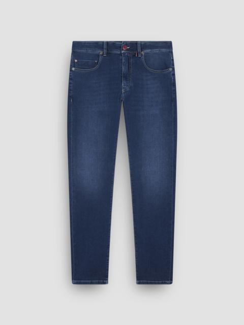 RED RIVET JEANS IN GIZA COTTON