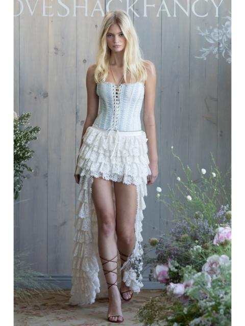 Camilia Lace Ruffle High-Low Skirt