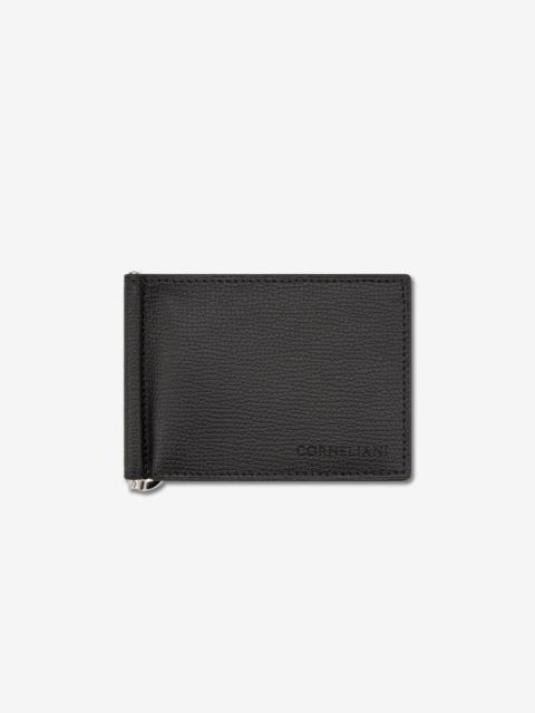 Black texturised leather wallet