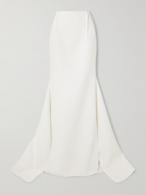 Snaking Asymmetric Crepe Skirt