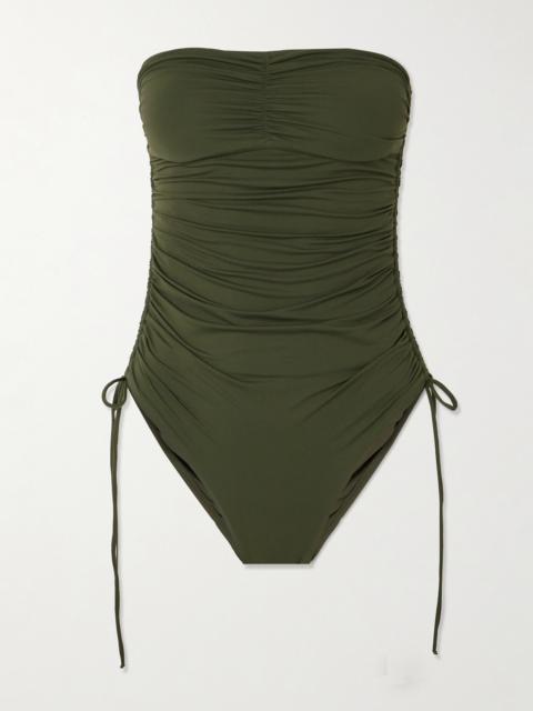 Sydney Strapless Ruched Swimsuit