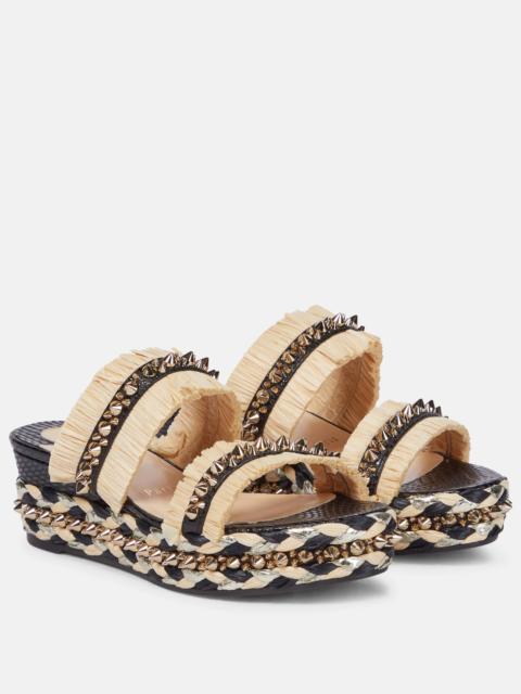 Voltinoudou raffia wedge sandals