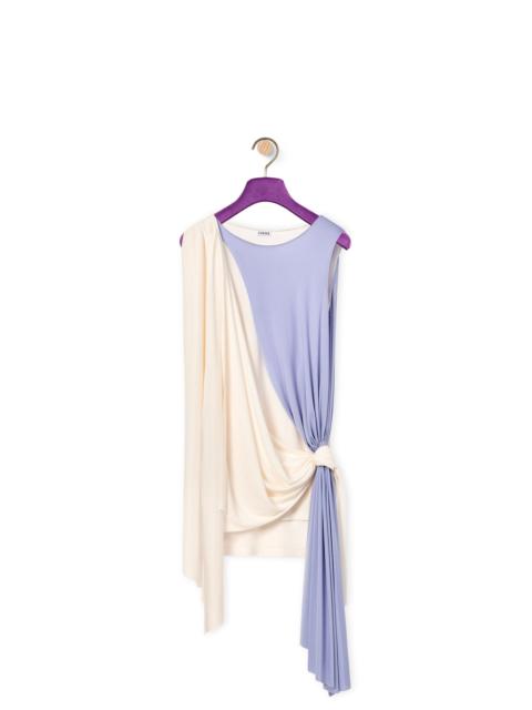 Draped top in silk
