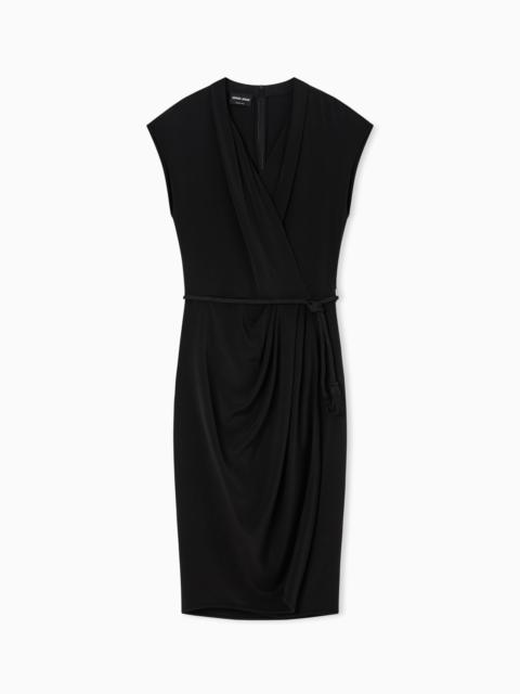 SILK BLEND CREPE DRESS