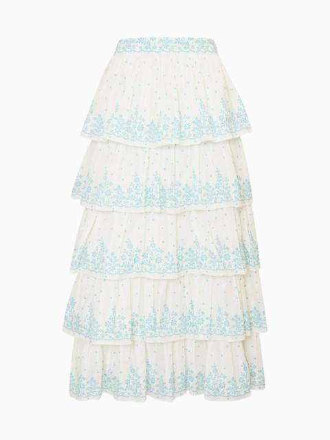 Re-Edition Julieta Cotton Tiered Maxi Skirt
