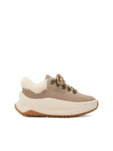 City shearling platform sneakers