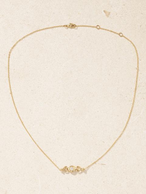 Silvia 14-karat Gold Diamond Necklace