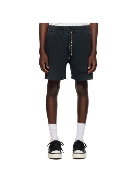 Black Bleach Bandana Shorts