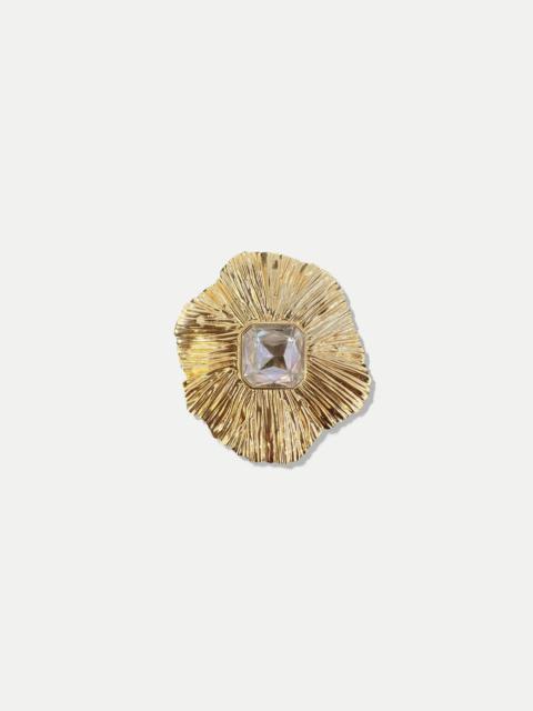 GOLD FLORAL BROOCH