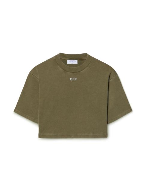 Green Stamp Cropped T-shirt