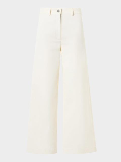 Finn Cotton-Linen Gabardine Wide-Leg Pants