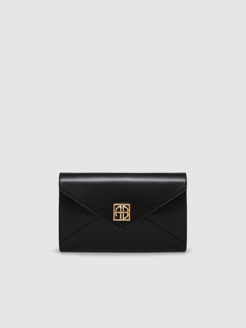 Elly Clutch - High-Shine Black