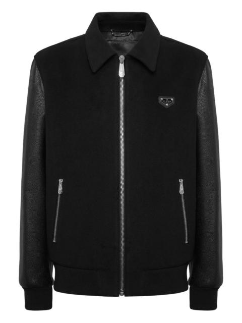 panelled bomber jacket