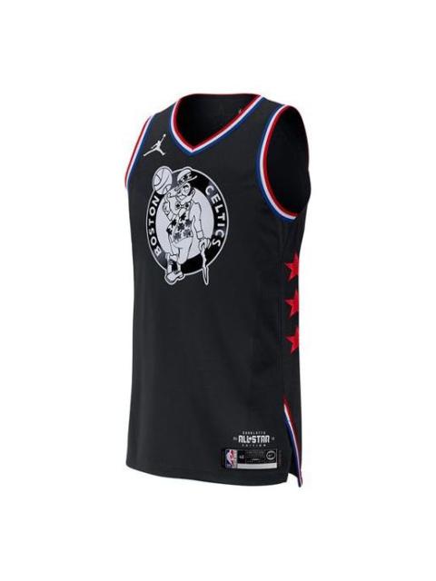 Air Jordan NBA Basketball Sports Vest Jersey 2019 All-Star Boston Celtics Kyrie Irving 11 Black AQ72